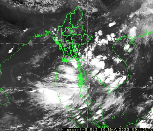 Southwest monsoon expected to enter Myanmar's delta region