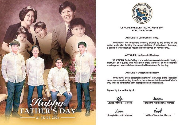 President Marcos Ordered to Rest on Father's Day in Mock EO