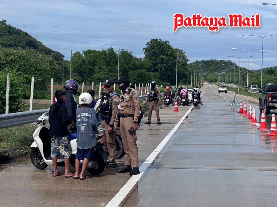 Sattahip Police Intercept Large Motorcycle Gathering