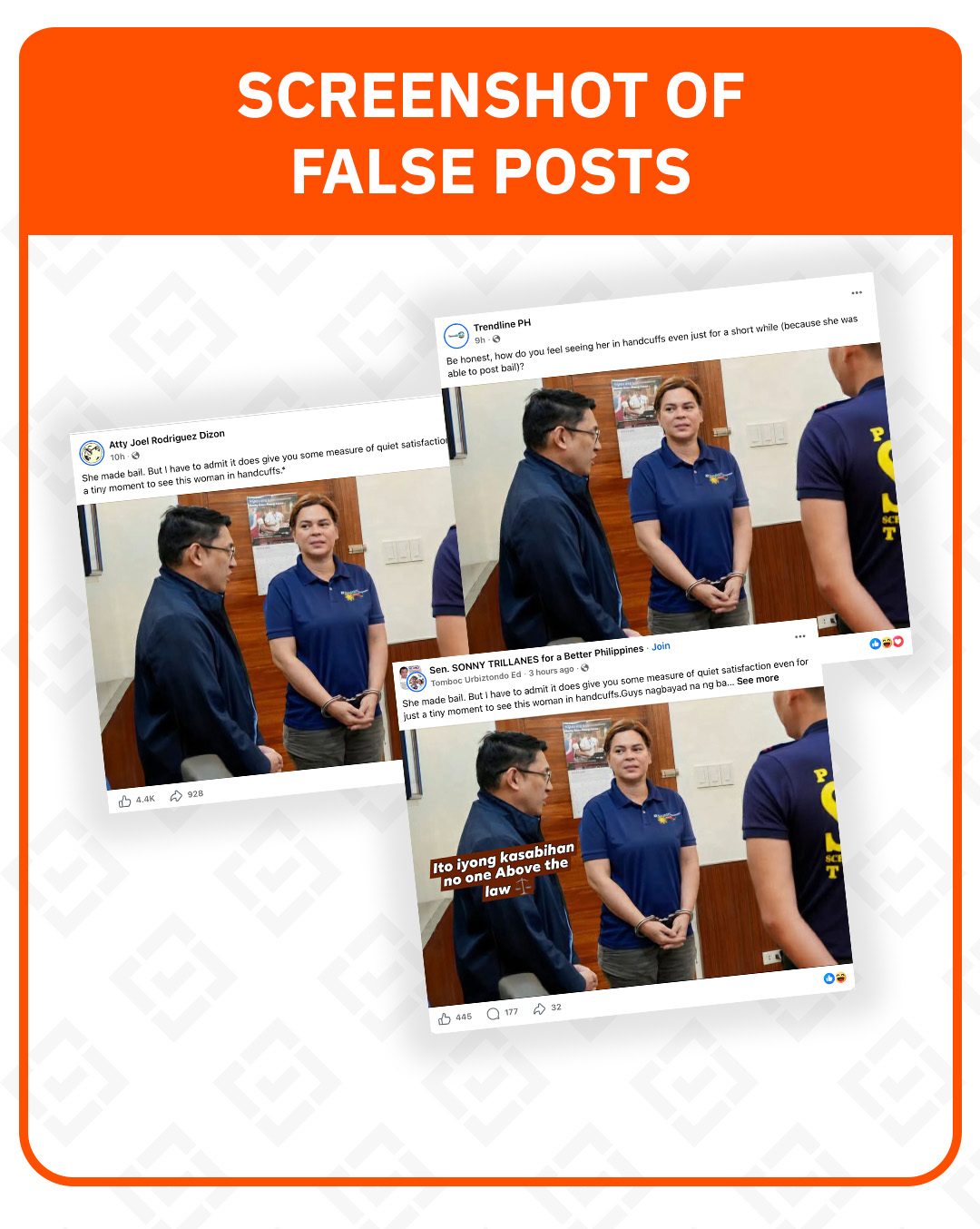サラ・ドゥテルテ副大統領、手錠写真の真偽をファクトチェック