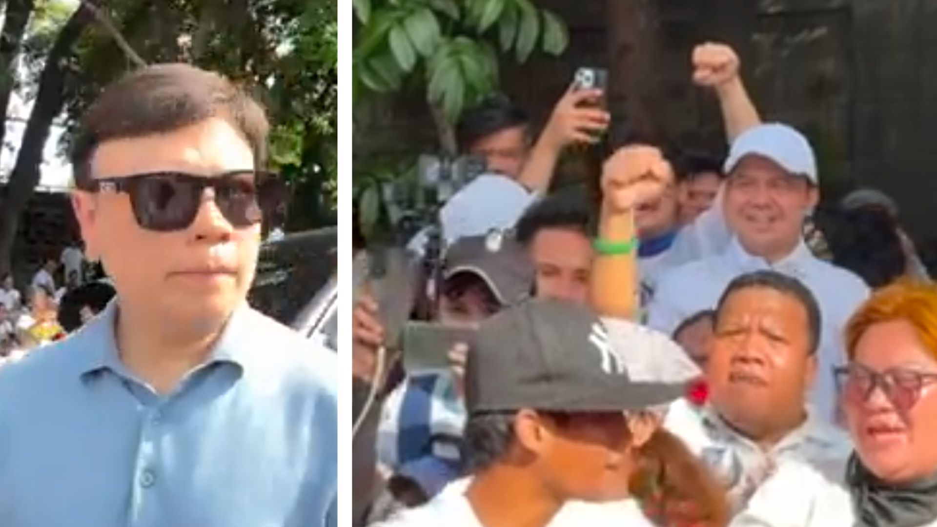 Marcoleta, Defensor spotted at anti-corruption march; deny political motive