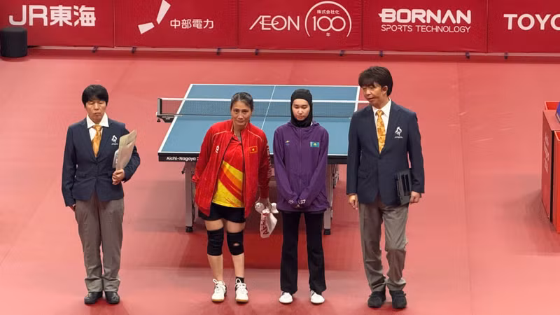 アジアパラ大会:ベトナム卓球、健闘及ばず予選敗退
