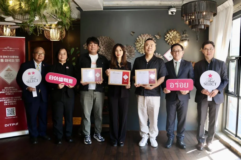 タイ商務省、釜山で「Thai SELECT」認定証を3店舗に授与