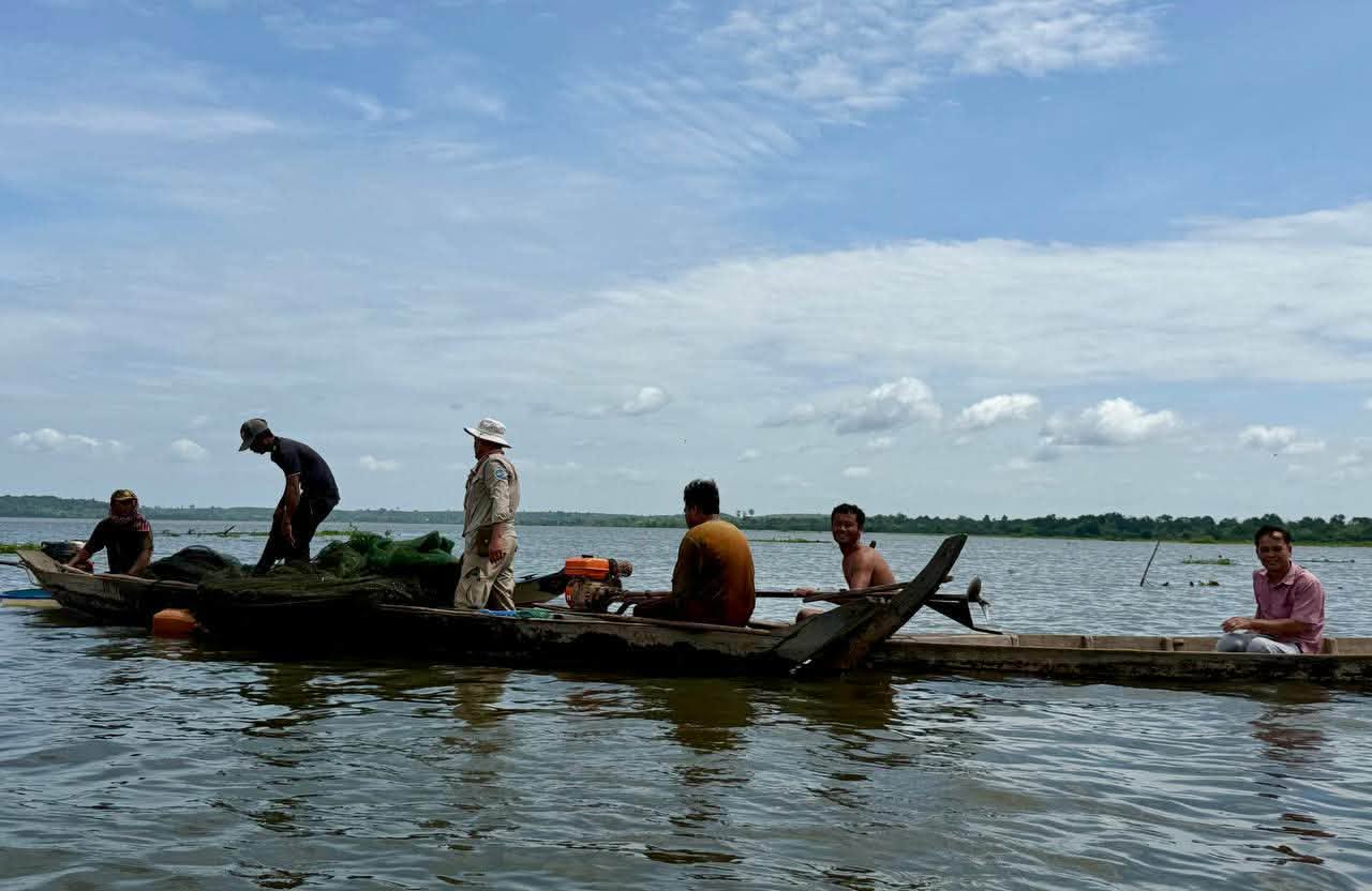 Cambodia Cracks Down on Illegal Fishing, Seizing Over 1,600 Meters of Nets