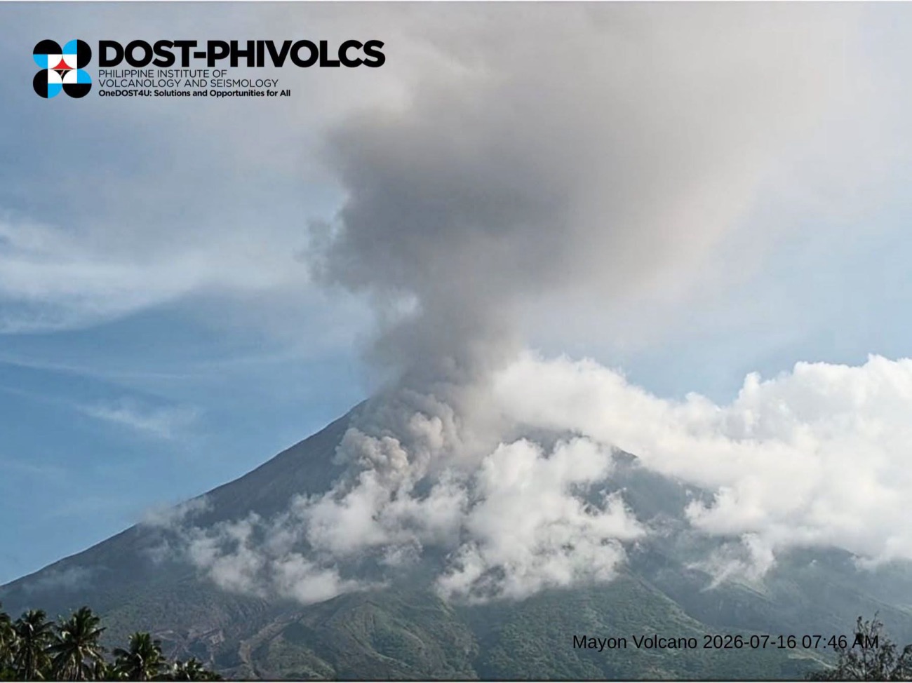 Mayon Volcano Continues Unrest, Spewing Lava and Ash on 192nd Day