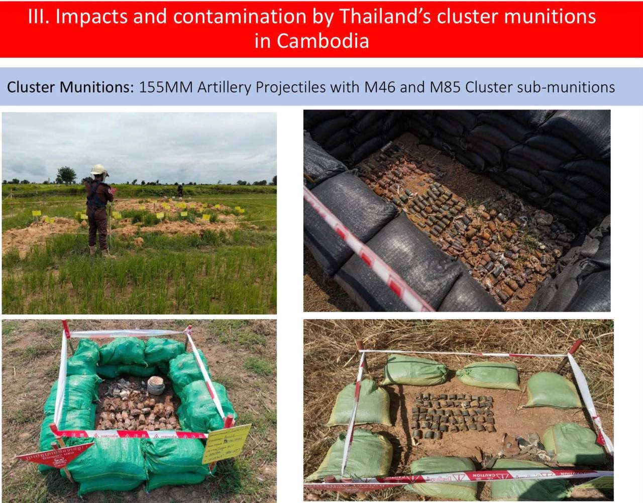 Cambodia Condemns Cluster Bomb Use, Urges Adherence to International Treaty