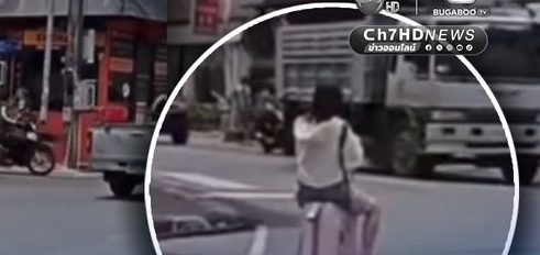 Phuket Tourist Rides Motorized Suitcase on Road, Sparking Safety Concerns