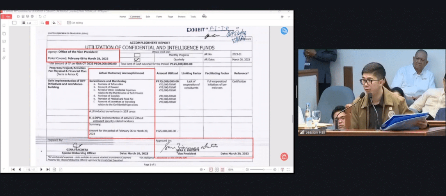COA Witness Flags Lapses in VP's Confidential Fund Liquidation