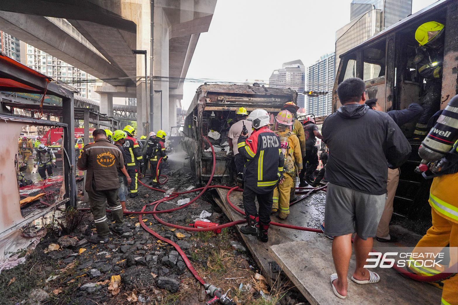 ラマ9世交差点列車・バス衝突事故、3名起訴 運転士からは薬物反応