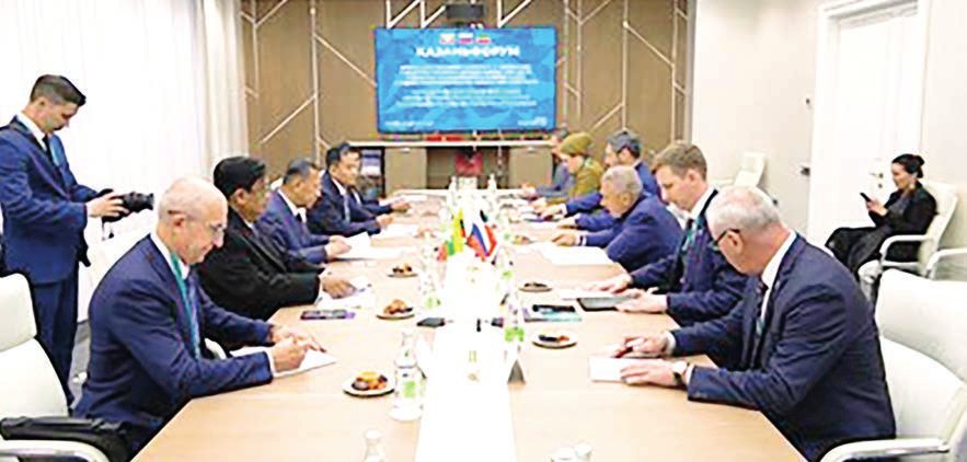 ミャンマー代表団がロシアで開催された第17回国際経済フォーラムおよび関連会議に出席