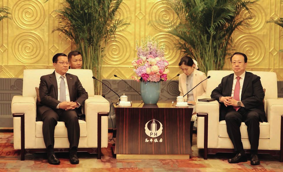 ミャンマー大統領、上海市長と会談