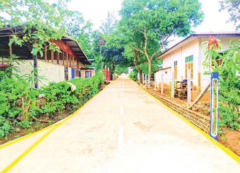 Minbu’s completed concrete road inspected