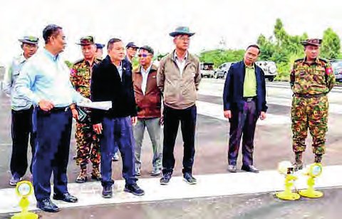 Deputy Minister inspects progress of reconstruction sites in Falam