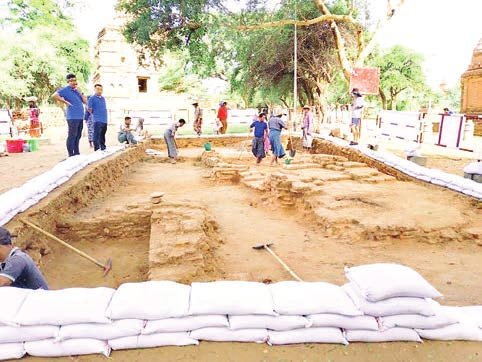 China-Myanmar joint excavations ongoing at Thatbyinnyu Temple