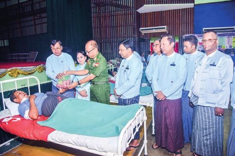 MIDG donates blood at Mingaladon Military Hospital