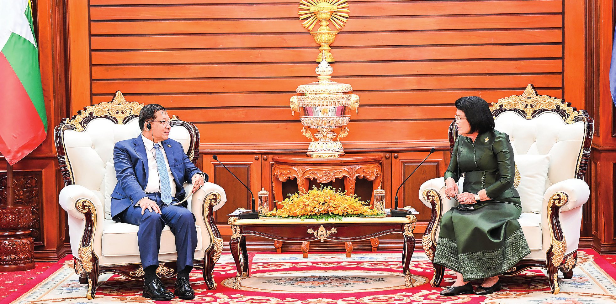 President U Min Aung Hlaing arrives in Cambodia for State Visit